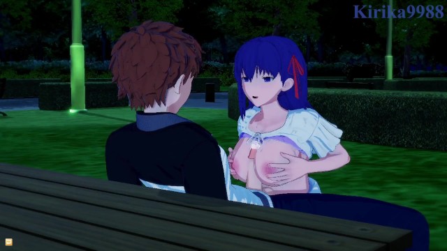 【3D】小樱和希柔晚上在公园里做爱︱T