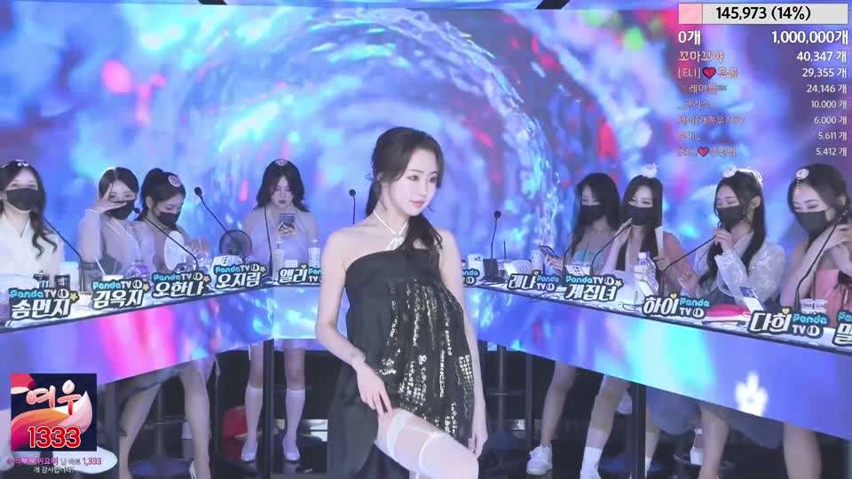 韩国BJ女团脱衣热舞秀！2月26日韩服透视装《下段》︱T