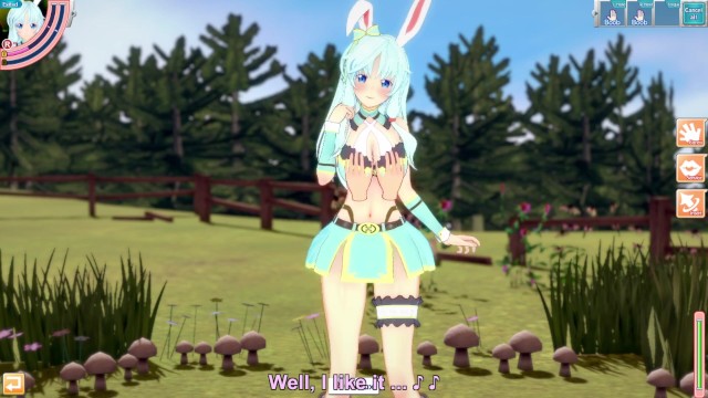 【3D】可爱的兔女郎在草地上玩耍 ︱T