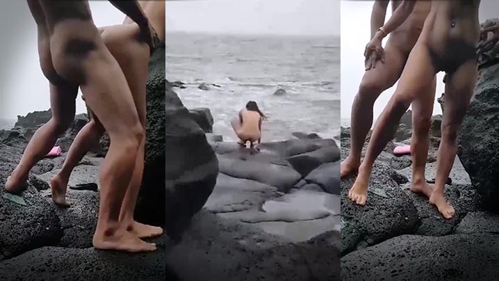【短片精选】情侣自拍海边沙滩做爱操︱T